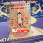 Kim bài Phật Dược Sư + Hoàng Thần Tài (tăng sức khỏe, tài lộc)
