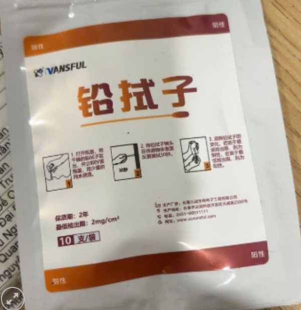 Bộ kiểm tra chì trong cốc chén (sứ / thủy tinh) 10 que. Tặng đơn hàng 5tr
